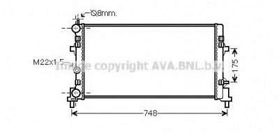 AVA QUALITY COOLING st2041 -  Радиатор, охлаждение двигателя